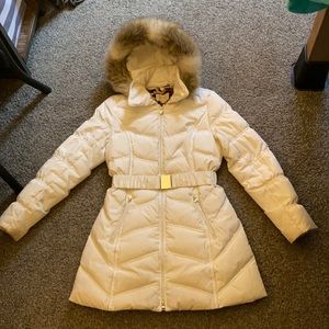 Laundry Cinched Belt White Coat